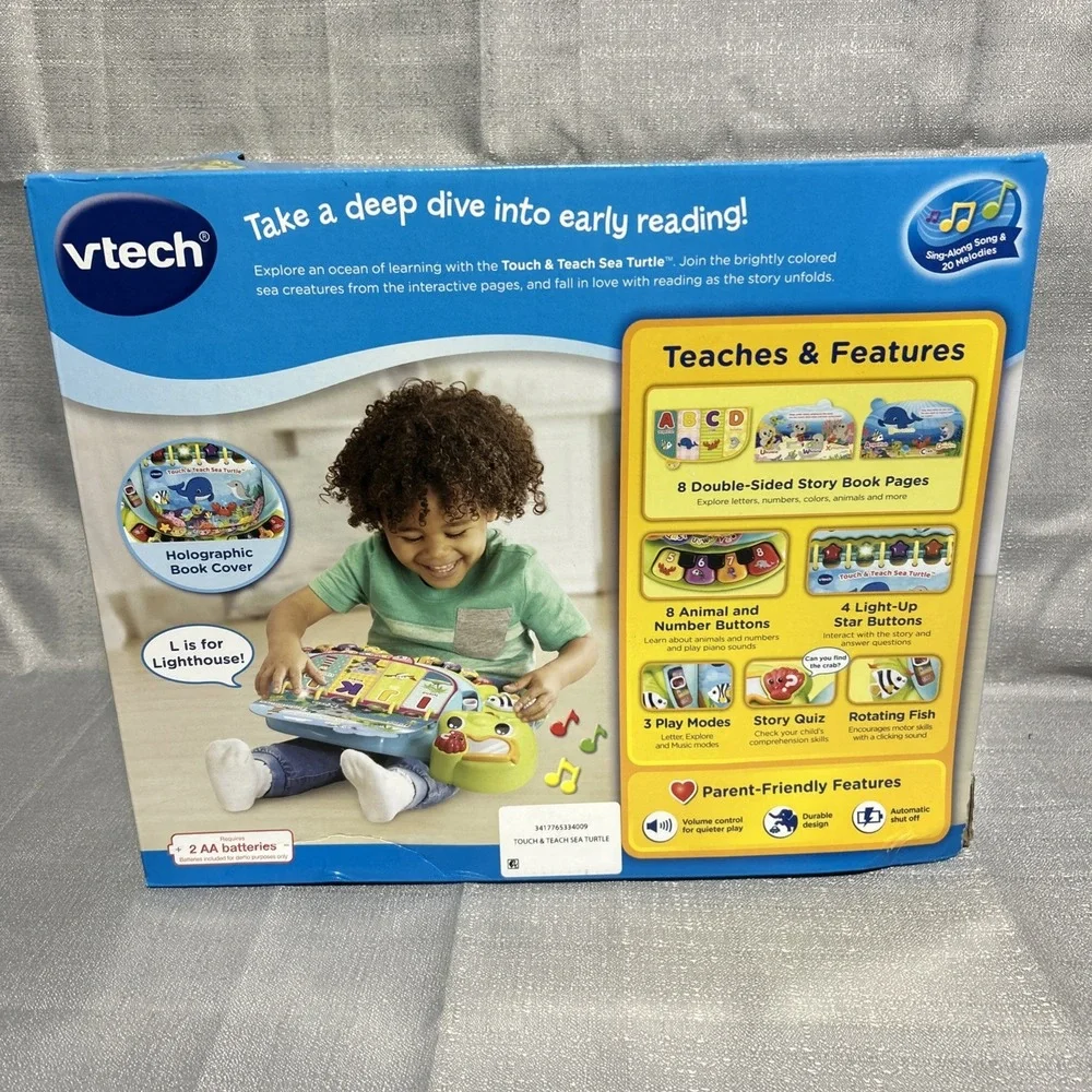VTech Touch andVTech Touch and Teach Sea Turtle Interactive Learning Book, Green